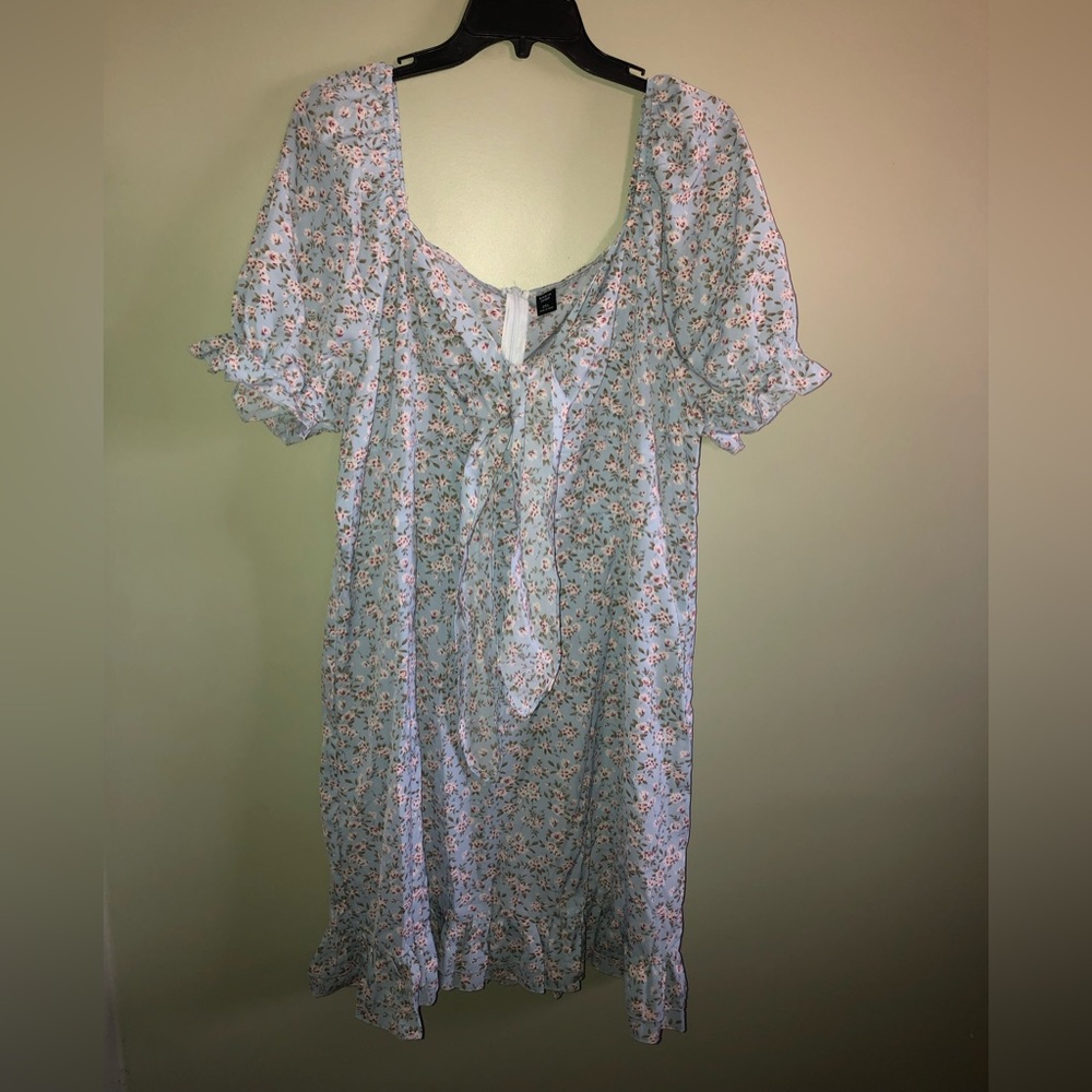 Blue floral dress